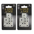 10pc Cardinal Classic Dice Pack/Set f/ Board/Table Games/Play/Roll Black/White