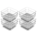 8x 2PK Boxsweden Crystal Non-Slip Storage Tray Home/Kitchen Container Box Clear