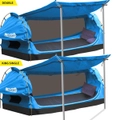 Mountview Double King Single Swag Camping Swags Canvas Dome Tent Standing Blue