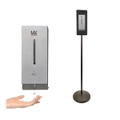 Commercial Automatic Soap Dispenser Stainless Steel with Black Floor Stand