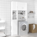 Bathroom Cabinet High Gloss White 32x25.5x190 cm Engineered Wood vidaXL