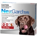 Nexgard Extra Large Dogs Tasty Chews Tick & Flea Treatment 25.1-50kg - 2 Sizes