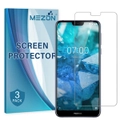 [3 Pack] Nokia 7.1 Anti-Glare Matte Screen Protector Film by MEZON – Case Friendly, Shock Absorption (Nokia 7.1, Matte)