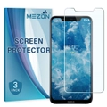 [3 Pack] Nokia 8.1 Ultra Clear Screen Protector Film by MEZON – Case Friendly, Shock Absorption (Nokia 8.1, Clear)