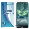 [3 Pack] Nokia 7.2 Ultra Clear Screen Protector Film by MEZON – Case Friendly, Shock Absorption (Nokia 7.2, Clear)