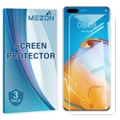 [3 Pack] HUAWEI P40 Premium Clear Edge-to-Edge Full Coverage Screen Protector Film by MEZON – Fingerprint Sensor Compatible (P40, Clear)