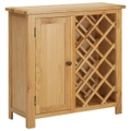 Wine Cabinet for 11 Bottles 80x32x80 cm Solid Oak Wood vidaXL