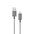 Moshi Integra USB-A to USB-C Charge/Sync 25cm Braided Nylon Cable For Phones GRY