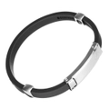 Anti Static Titanium Ionic Magnetic Wristband Silicone Bracelet Balance Band Black/Red Black