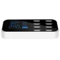5V 8A 40W Smart Car Display Usb Charger Adapter 8 Ports Led Digital Display Charging Station