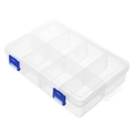 8 Grids Transparent Storage Box Double Latch Compartments Parts Container Assortment Organizer