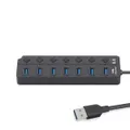 7 Port High Speed Data Transfer Usb 3.0 Charging Hub For Iphone Pc