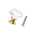 10Pcs 1/4/10Pcs Gold Base 30Mm Clear Crystal Door Knobs Kitchen Cabinet Drawer Pull Handle
