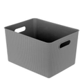 3 x Large Kaia Storage Basket 38x28cm Plastic Bin Container Laundry Hamper Item