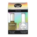 Color Club Matching Soak Off Gel + Nail Lacquer Polish Duo Gold Glitter 780