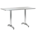 Garden Table Silver 120x60x70 cm Aluminium vidaXL