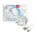 Aerpro 2.4A AC USB Wall Charger w/1m Lightning MFI-Certified Cable for iPhone WH