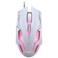 V10 Usb 6-Keys 2400Dpi Four-Speed Adjustable Steel Mesh Backlight Wired Optical Gaming Mouse Length: 1.45M(White)