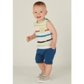 Mamino Baby Boy Marcel Harem Short & Sleeveless T Shirt 2 Pieces Set