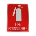 2x Warning Fire Extinguisher Notice Sign 200x300mm Metal Emergency Fire Safety