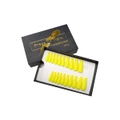 Press On Nail Tips Artificial Fake Coffin Self Adhesive Yellow Matte 20 pcs