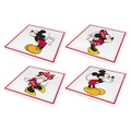 Disney Mickey and Minnie Mouse Cartoon Set of 4 Ceramic Plates