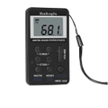Am / Fm Two Bands Rechargeable Stereo Radio Mini Receiver With and Lcd Screen and Earphone Jack and Lanyard (Black)