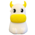 Colorful Dull Cow Silicone Night Light Led Dream Bedroom Bedside Patted With Sleeping Lights Style:Usb Charging