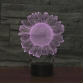 Sunflower Black Base Creative 3D LED Decorative Night Light, Powered by USB and Battery