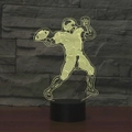 Rugby Quarterback Shape 3D Colorful LED Vision Light Table Lamp, 16 Colors Remote Control Version