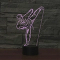 Black Base Creative 3D LED Decorative Night Light, Powered by USB and Battery, Pattern:Karate