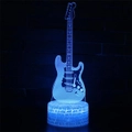Guitar Shape 3D Colorful LED Vision Light Table Lamp Crack Touch Version