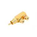 Gold-Plated Pure Copper Rca Revolution 2 Female Lotus Audio And Video Av Adapter