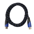 3Pc 1M Hdmi 1.4 Version 1080P Nylon Woven Line Blue Black Head Hdmi Male To Hdmi Male Audio Video Connector Adapter Cable