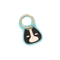 6PCS Cartoon Animal Head Keychain Car Metal Ornament Key Ring