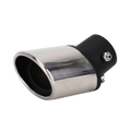 Universal Car Styling Stainless Steel Curved Bolt-On Exhaust Tail Muffler Tip Pipe With Mesh(Black)