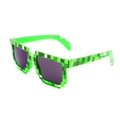 3PC Fashion Sunglasses Action Game Toys Square Glasses(Green)