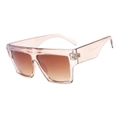 2PCS Women Oversized Square Frame Sunglasses Gradient Shades Sun Glasses(C1)