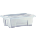 ITALPLAST STORAGE BOX WITH LID- 1 LITRE CONTAINER W/ CARRY HANDLES