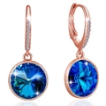 Precious Drop Earrings Coral Blue Embellished with SWAROVSKI crystals