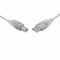 8Ware USB 2.0 Extension Cable 3m A to A Male to Female Transparent Metal Sheath