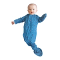 Keep Me Cosy Bamboo Baby Knotted Gown - Nautical Teal