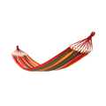 190x150cm Anti-rollover Double Outdoor Hammock Swing, with Wooden Stick Canvas Bent Stick Hammock