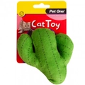 Green Cactus 11.5cm Plush Cat & Kitten Toy by Pet One