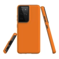 For Samsung Galaxy S21 Ultra Case, Tough Protective Back Cover, Orange