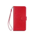For Huawei P10 Lite Leather Protective Phone Case With 9 Card Position Buckle Bracket Lanyard Red