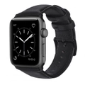 Retro Vintage Leather Strap Replacement Watchband for Apple Watch Series 3 /2 / 1 42mm black
