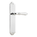 Iver Sarlat Door Lever Handle on Shouldered Backplate Chrome Plated