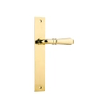 Iver Sarlat Lever Door Handle on Rectangular Backplate Polished Brass