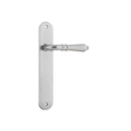 Iver Sarlat Lever Door Handle on Oval Backplate Brushed Chrome